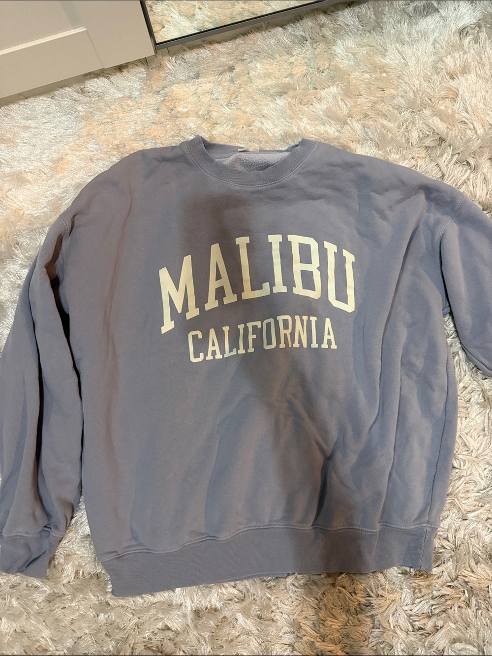 Brandy Melville Malibu California Crewneck - Dusty Blue